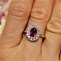 Ringe Dal Maso Gioielli Dame in Weißgold Rubino 0.90 Ct RCA3226RU-01 - RCA3226RU-01